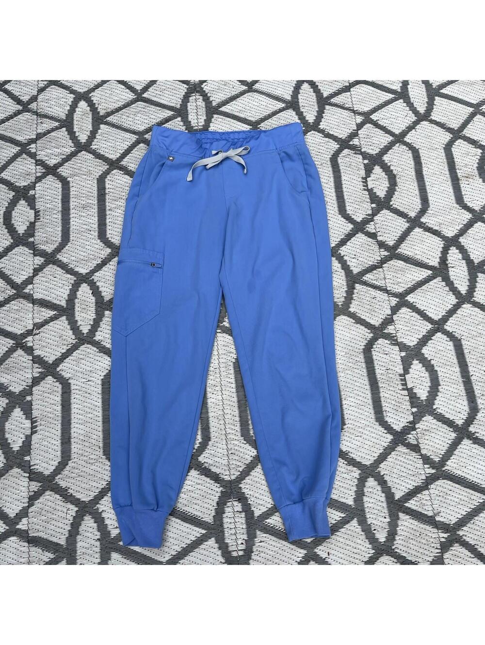 Figs Technical Collection Blue Women’s Drawstring Cuffed Pants Blue Small